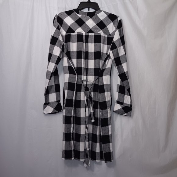 GAP WOMEN'S LONG SLEEVE PLAID DRESS - Picture 4 of 12